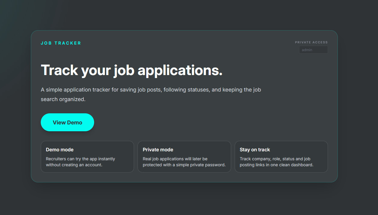 Job Tracker project